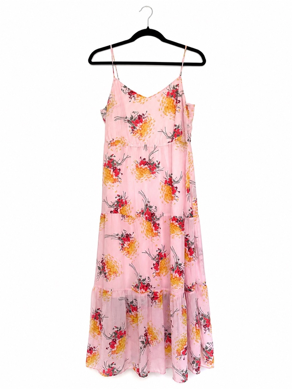J. Crew Pink Floral Spaghetti-Strap Maxi Dress - Picture 2 of 5